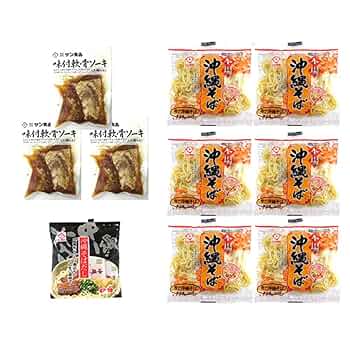 Amazon.co.jp: ソーキそばセット6人前 （沖縄そば麺・そばだし